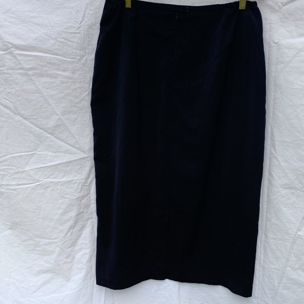 Platinum by Stephen Yearick Vintage Black with Gold Embroidery Midi Skirt - Picture 2 of 3